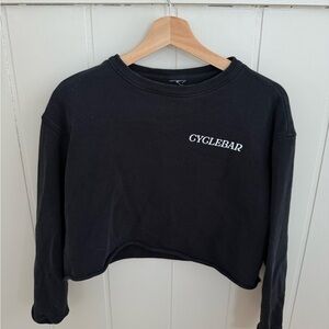 CycleBar Women's Black Cropped Sweatshirt